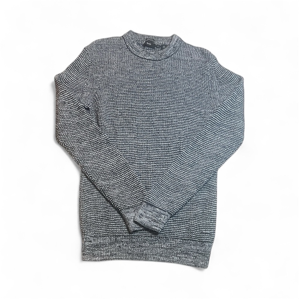 Hugo Boss Men's Black and Gray Crewneck Sweater